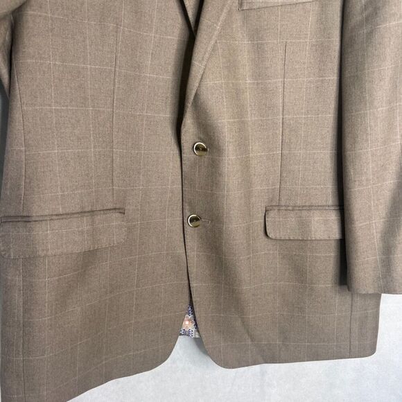 Van Heusen Studio Elbow Patch 2 Button Single Breasted Blazer Sport Coat Sz 44R - Picture 4 of 9